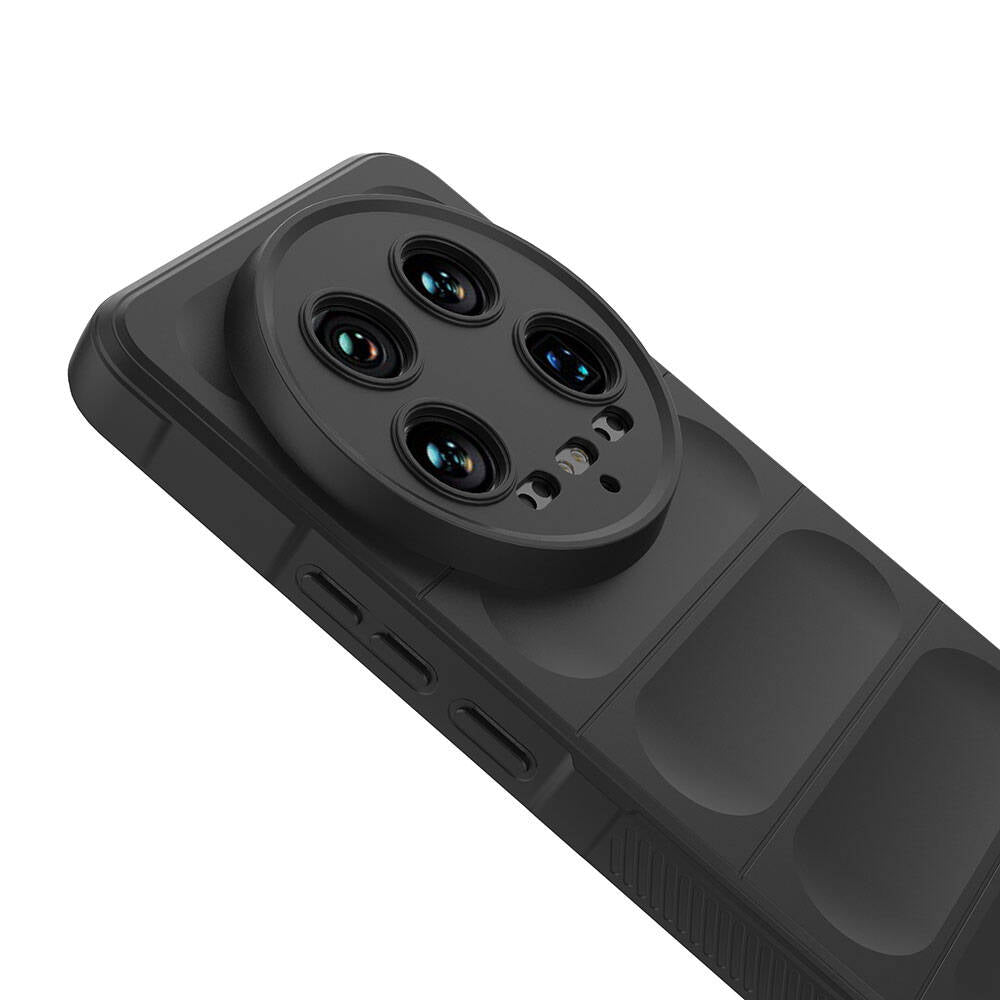 Xiaomi Mi 14 Ultra Kılıf Esnek TPU Oyuklu Arka Yüzey Tasarımlı Zore Etnik Silikon Kapak Kırmızı