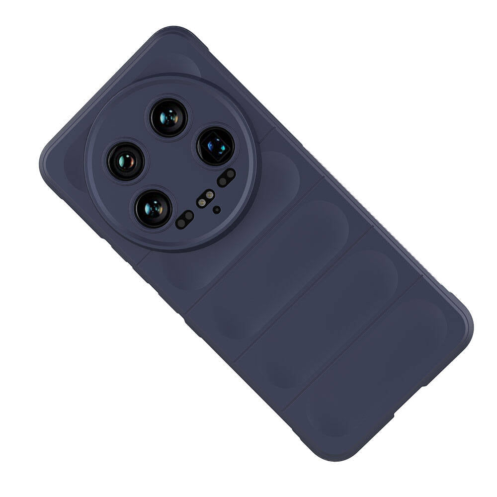 Xiaomi Mi 14 Ultra Kılıf Esnek TPU Oyuklu Arka Yüzey Tasarımlı Zore Etnik Silikon Kapak Siyah