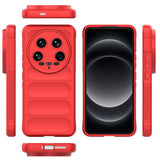 Xiaomi Mi 14 Ultra Kılıf Esnek TPU Oyuklu Arka Yüzey Tasarımlı Zore Etnik Silikon Kapak Lacivert