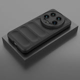 Xiaomi Mi 14 Ultra Kılıf Esnek TPU Oyuklu Arka Yüzey Tasarımlı Zore Etnik Silikon Kapak Siyah
