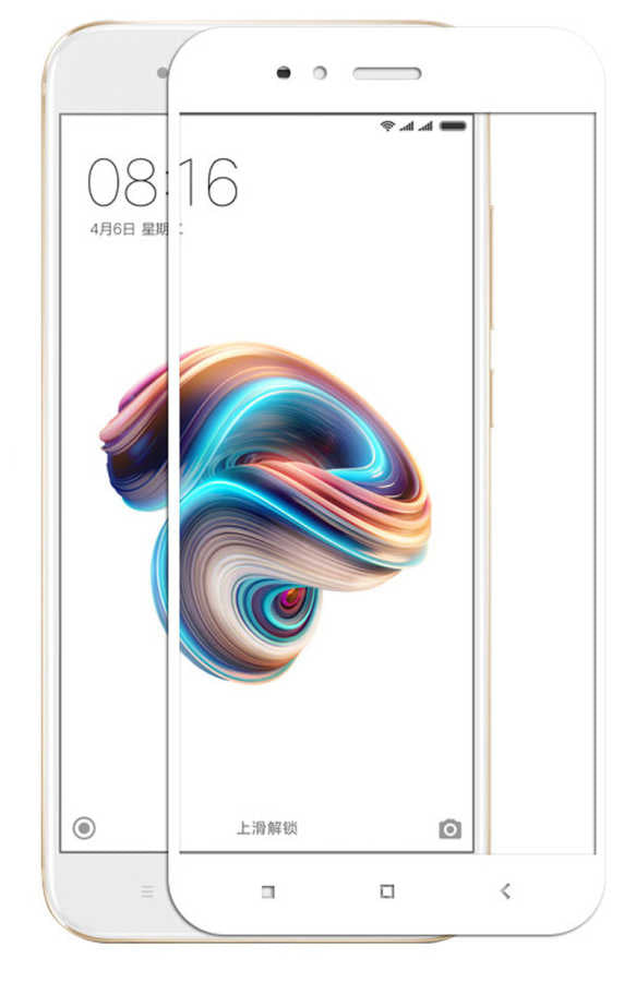 Xiaomi Mi 5x Zore Kenarları Kırılmaya Dayanıklı Cam Ekran Koruyucu Siyah