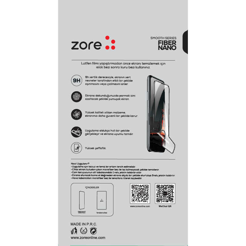 Xiaomi Mi 5x Zore Fiber Nano Ekran Koruyucu Siyah