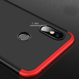 Xiaomi Mi 6X Kılıf Zore Ays Kapak Siyah-Kırmızı