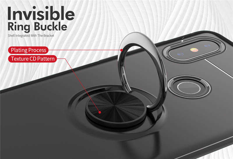 Xiaomi Mi 6X Kılıf Zore Ravel Silikon Kapak Siyah-Mavi