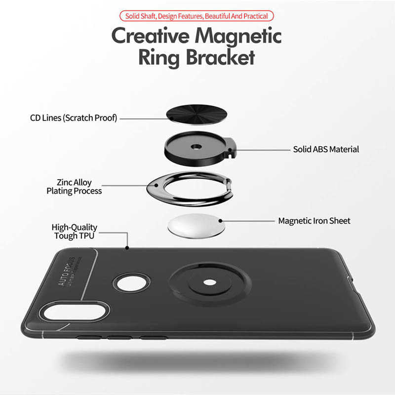Xiaomi Mi 6X Kılıf Zore Ravel Silikon Kapak Siyah-Kırmızı