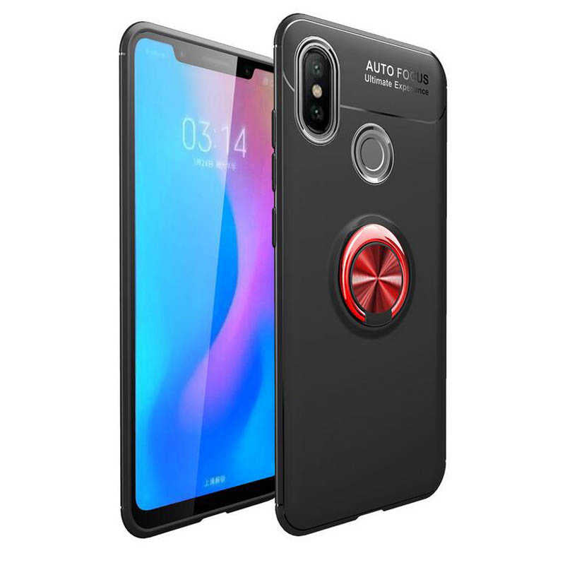 Xiaomi Mi 6X Kılıf Zore Ravel Silikon Kapak Siyah-Kırmızı