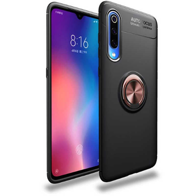 Xiaomi Mi 9 Lite Kılıf Zore Ravel Silikon Kapak Siyah-Rose Gold