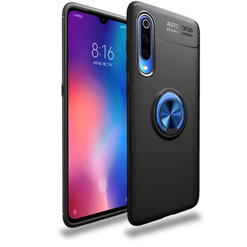Xiaomi Mi 9 Lite Kılıf Zore Ravel Silikon Kapak Siyah-Mavi