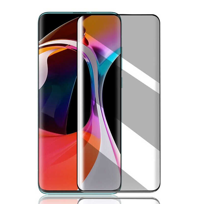 Oppo Reno 2Z Zore New 5D Privacy Temperli Ekran Koruyucu Siyah