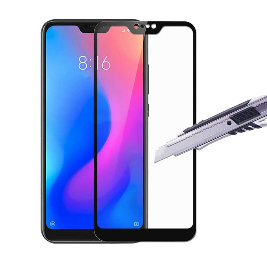 Xiaomi Mi A2 Lite Davin 5D Cam Ekran Koruyucu Siyah