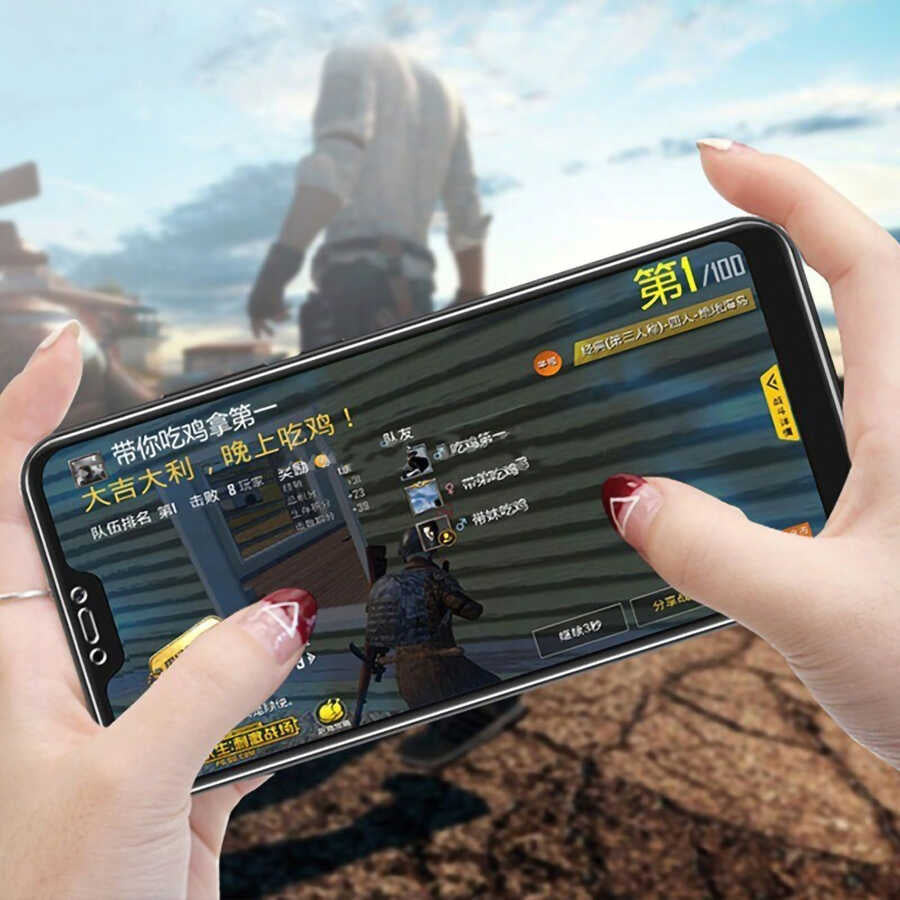 Xiaomi Mi A2 Lite Davin 5D Cam Ekran Koruyucu Siyah