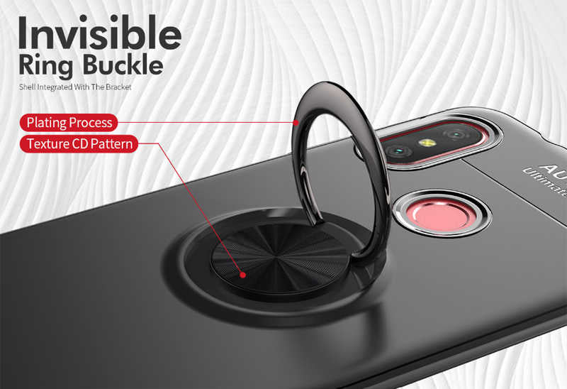 Xiaomi Mi A2 Lite Kılıf Zore Ravel Silikon Kapak Siyah-Kırmızı