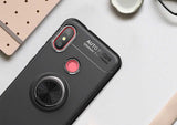 Xiaomi Mi A2 Lite Kılıf Zore Ravel Silikon Kapak Siyah-Mavi