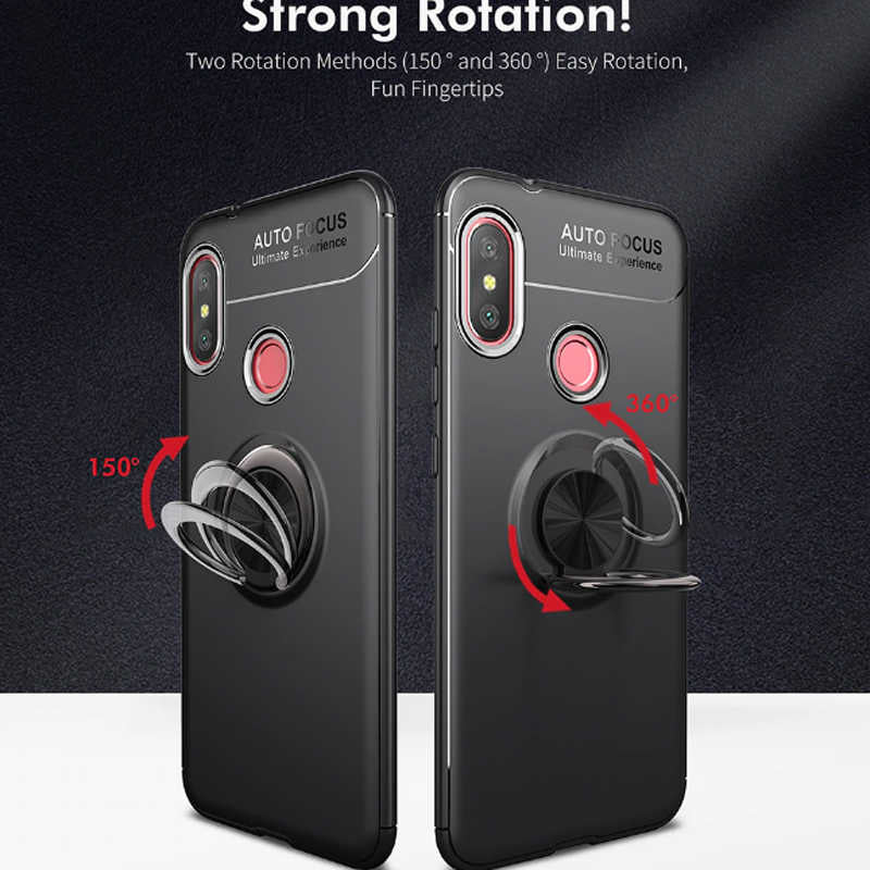 Xiaomi Mi A2 Lite Kılıf Zore Ravel Silikon Kapak Siyah-Mavi