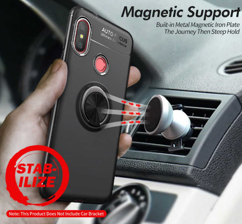 Xiaomi Mi A2 Lite Kılıf Zore Ravel Silikon Kapak Siyah-Mavi