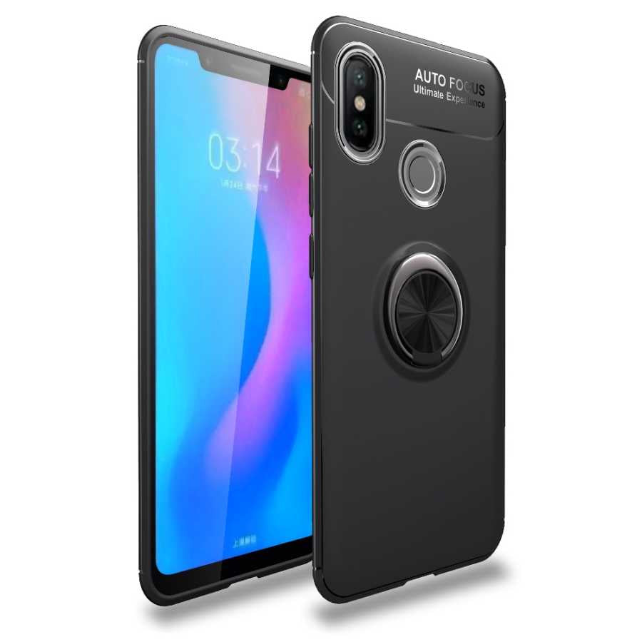 Xiaomi Mi A2 Lite Kılıf Zore Ravel Silikon Kapak Siyah-Mavi