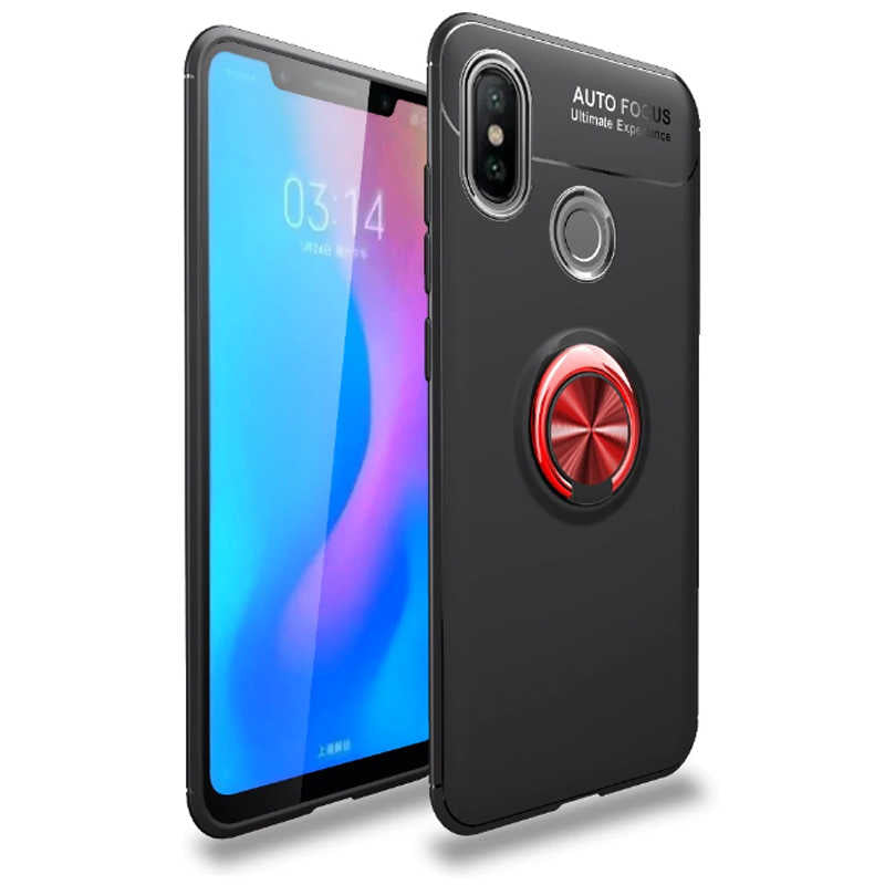 Xiaomi Mi A2 Lite Kılıf Zore Ravel Silikon Kapak Siyah-Mavi