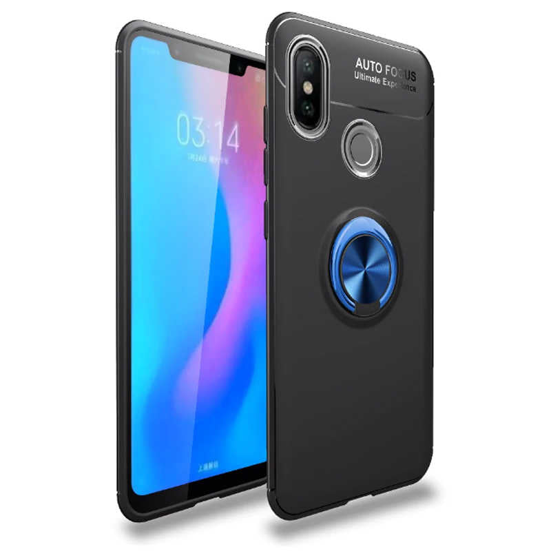Xiaomi Mi A2 Lite Kılıf Zore Ravel Silikon Kapak Siyah-Mavi