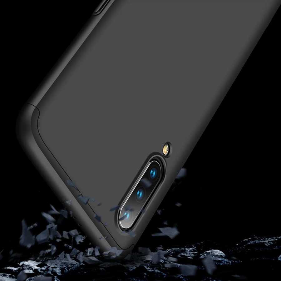 Xiaomi Mi A3 Kılıf Zore Ays Kapak Siyah-Kırmızı