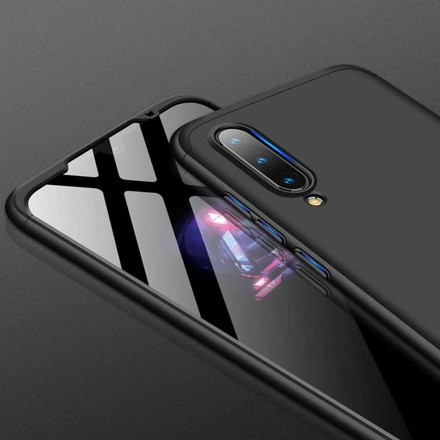 Xiaomi Mi A3 Kılıf Zore Ays Kapak Siyah-Kırmızı