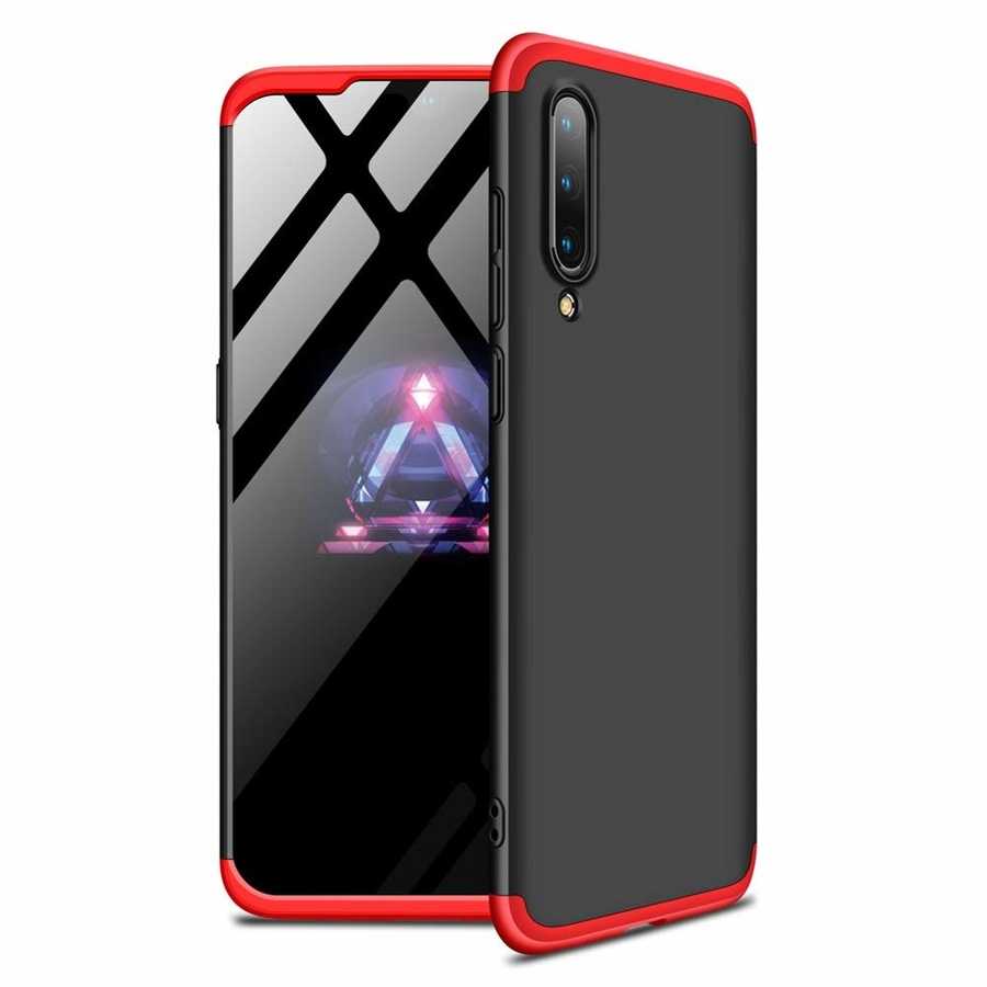 Xiaomi Mi A3 Kılıf Zore Ays Kapak Siyah-Kırmızı