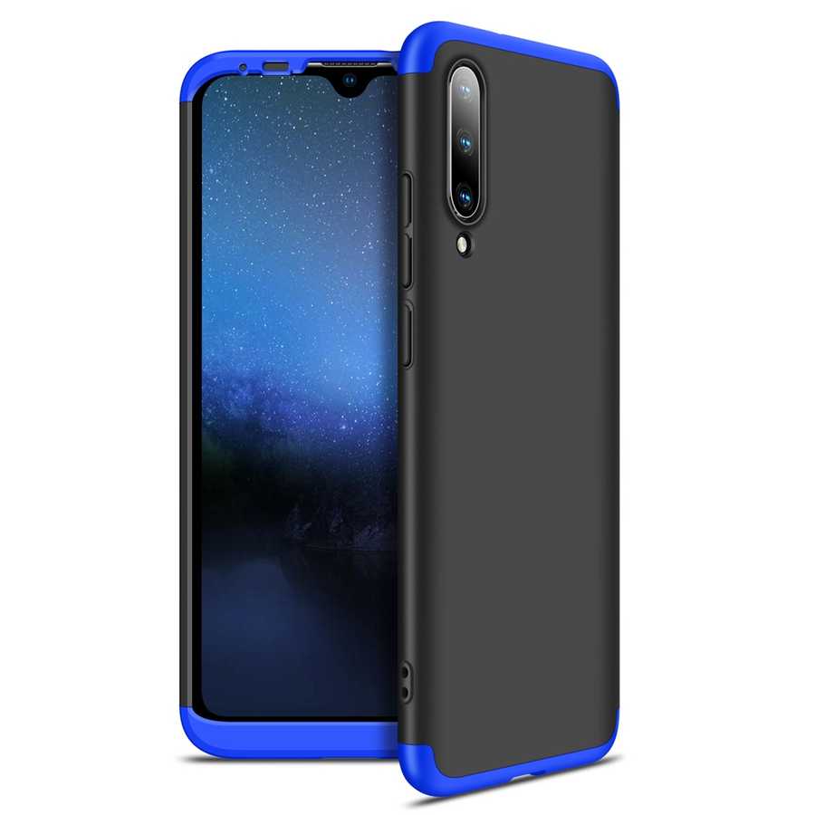 Xiaomi Mi A3 Kılıf Zore Ays Kapak Siyah-Mavi