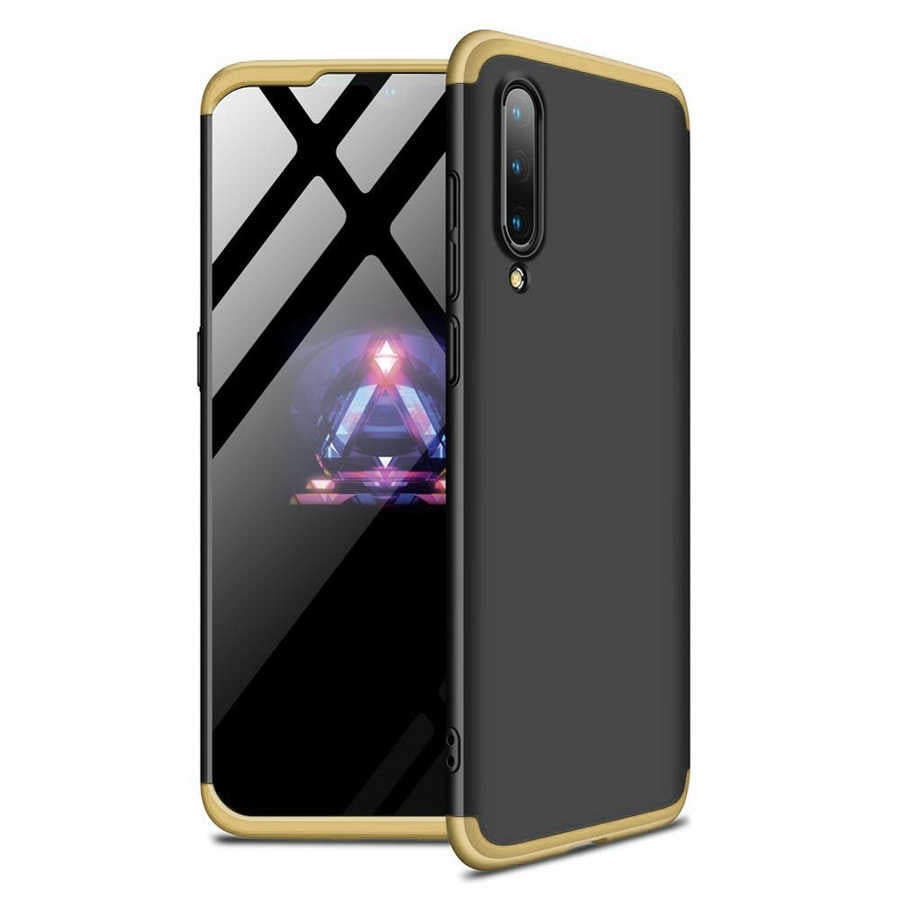 Xiaomi Mi A3 Kılıf Zore Ays Kapak Siyah-Gold