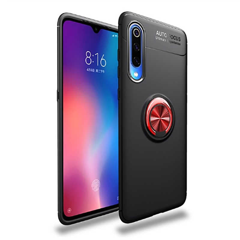 Xiaomi Mi A3 Kılıf Zore Ravel Silikon Kapak Siyah-Kırmızı