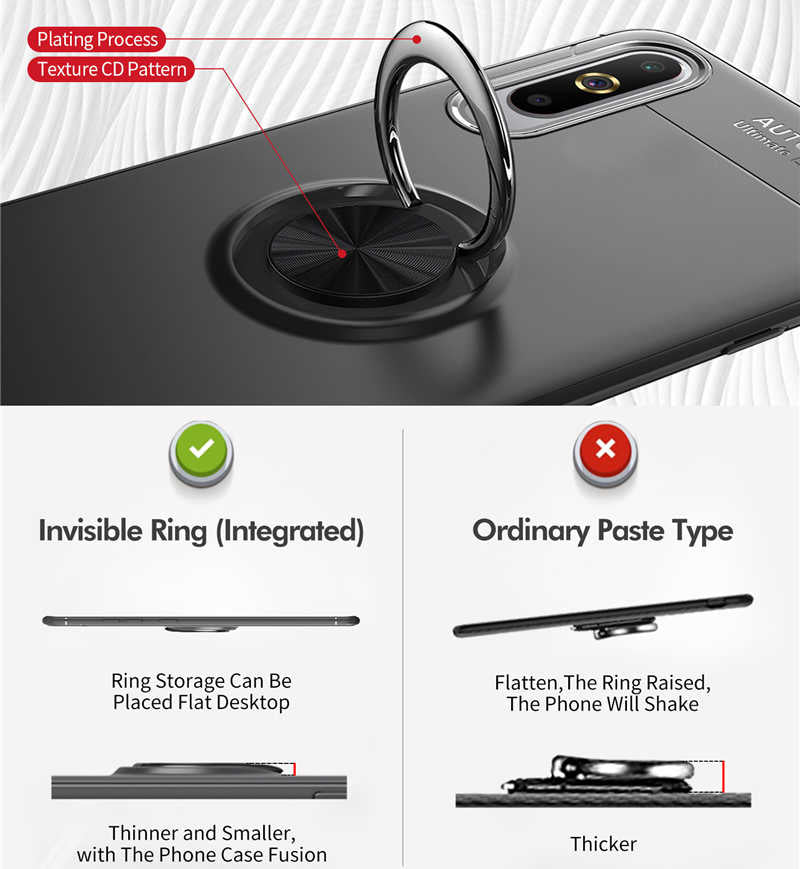 Xiaomi Mi A3 Kılıf Zore Ravel Silikon Kapak Siyah-Kırmızı