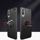 Xiaomi Mi A3 Kılıf Zore Ravel Silikon Kapak Siyah-Rose Gold
