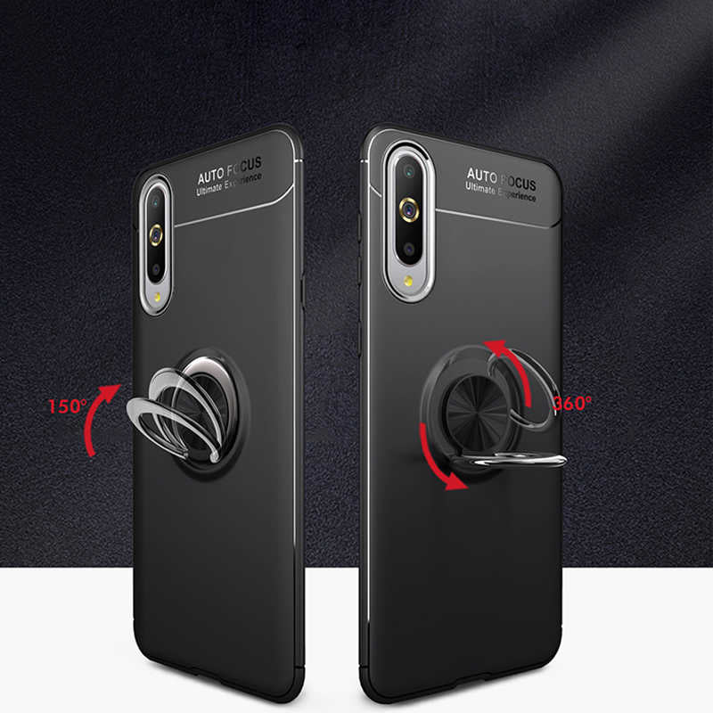 Xiaomi Mi A3 Kılıf Zore Ravel Silikon Kapak Siyah-Kırmızı