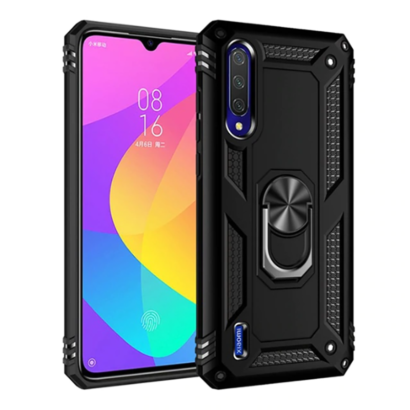 Xiaomi Mi A3 Kılıf Zore Vega Kapak Siyah