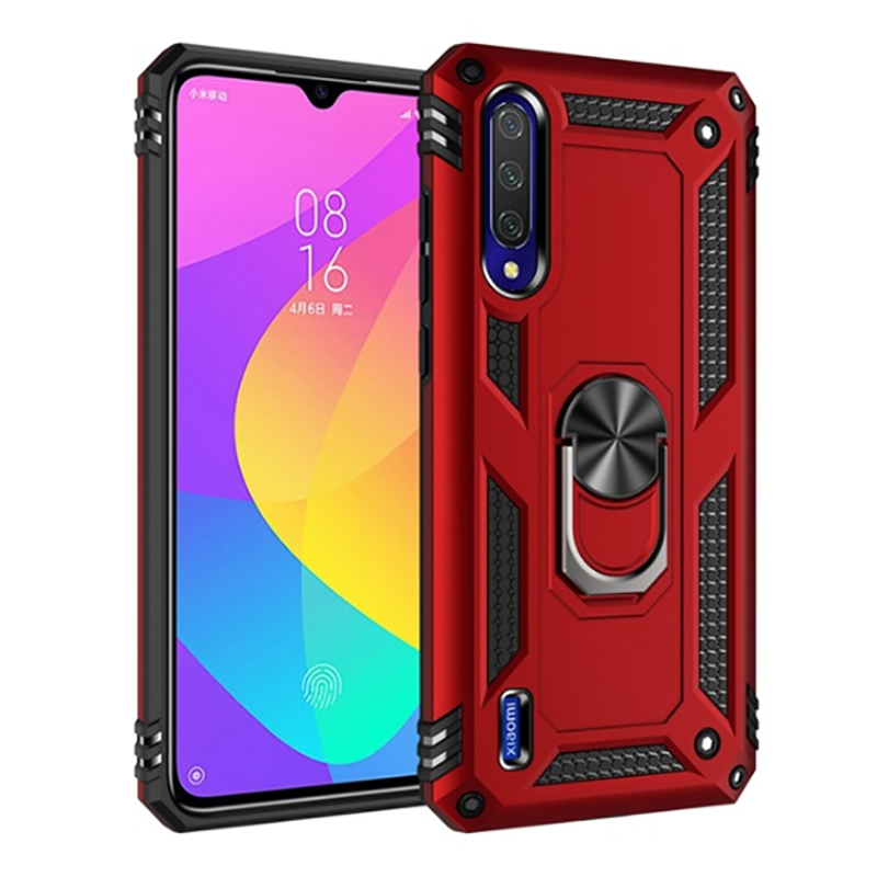 Xiaomi Mi A3 Kılıf Zore Vega Kapak Kırmızı