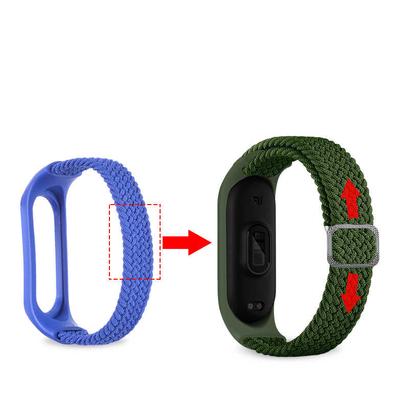 Xiaomi Mi Band 3 KRD-49 Örgü Kordon Colorful Orange