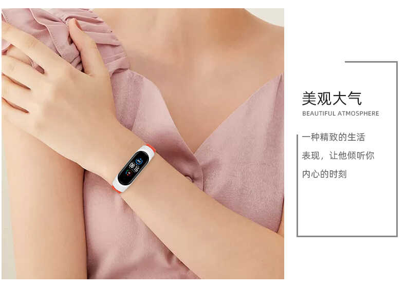 Xiaomi Mi Band 5 KRD-49 Örgü Kordon Pembe