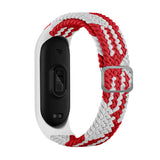 Xiaomi Mi Band 5 KRD-49 Örgü Kordon Kırmızı-Beyaz