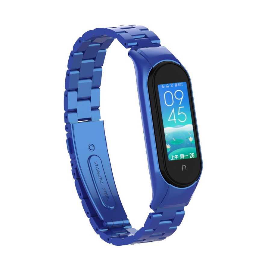 Xiaomi Mi Band 6 KRD-04 Metal Kordon Lacivert