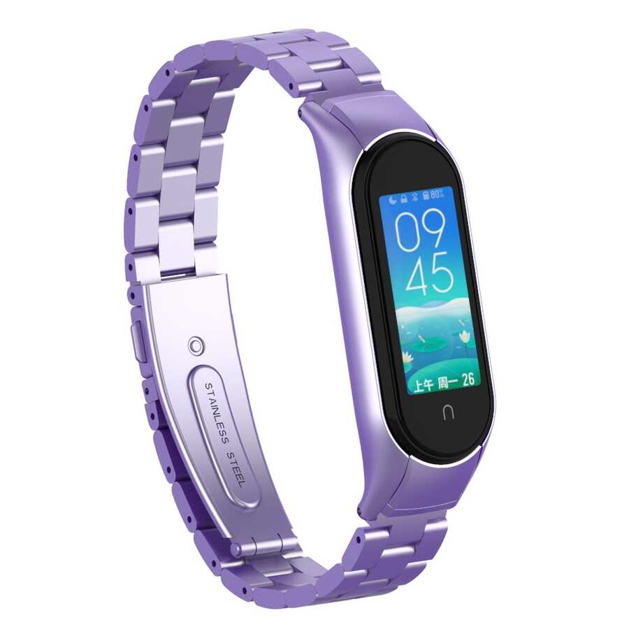 Xiaomi Mi Band 6 KRD-04 Metal Kordon Lila