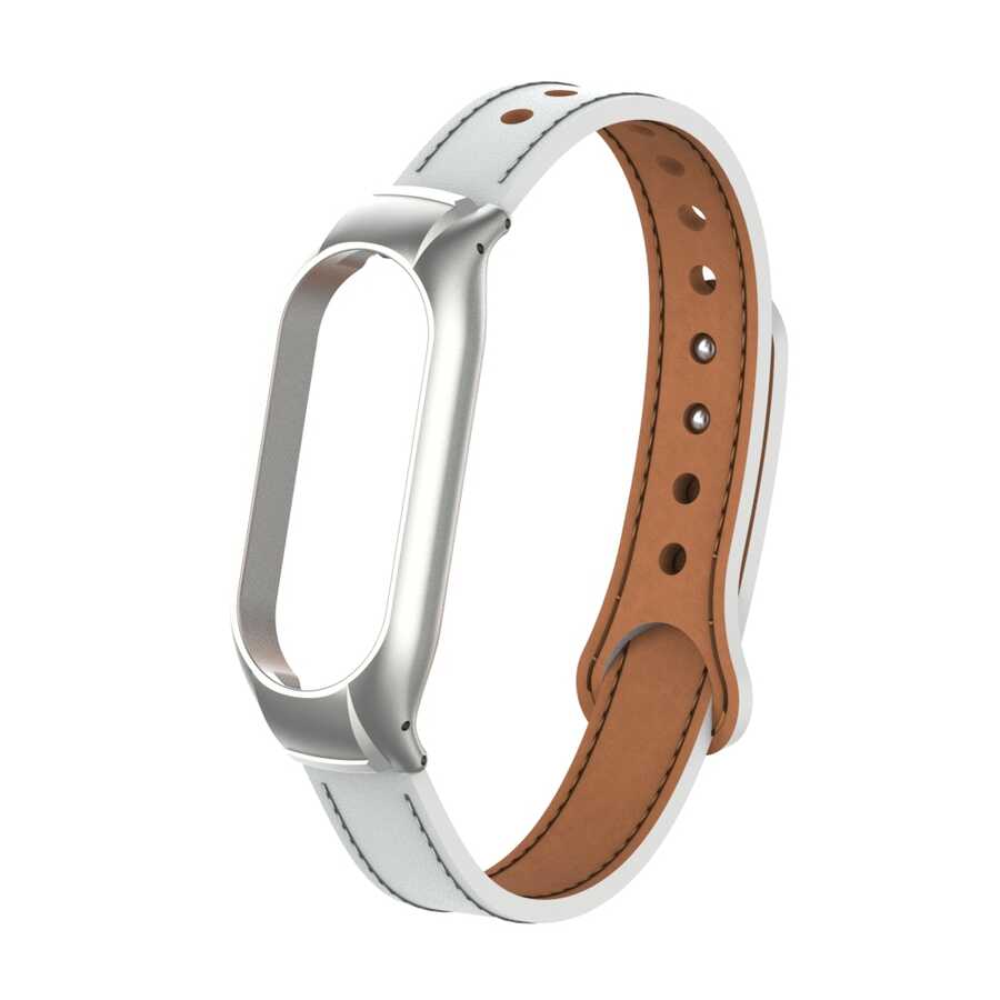 Xiaomi Mi Band 7 KRD-68 Deri Kordon Kahverengi