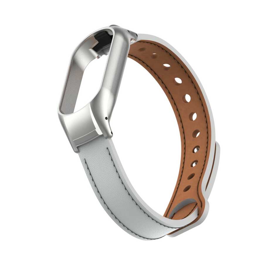 Xiaomi Mi Band 7 KRD-68 Deri Kordon Kahverengi