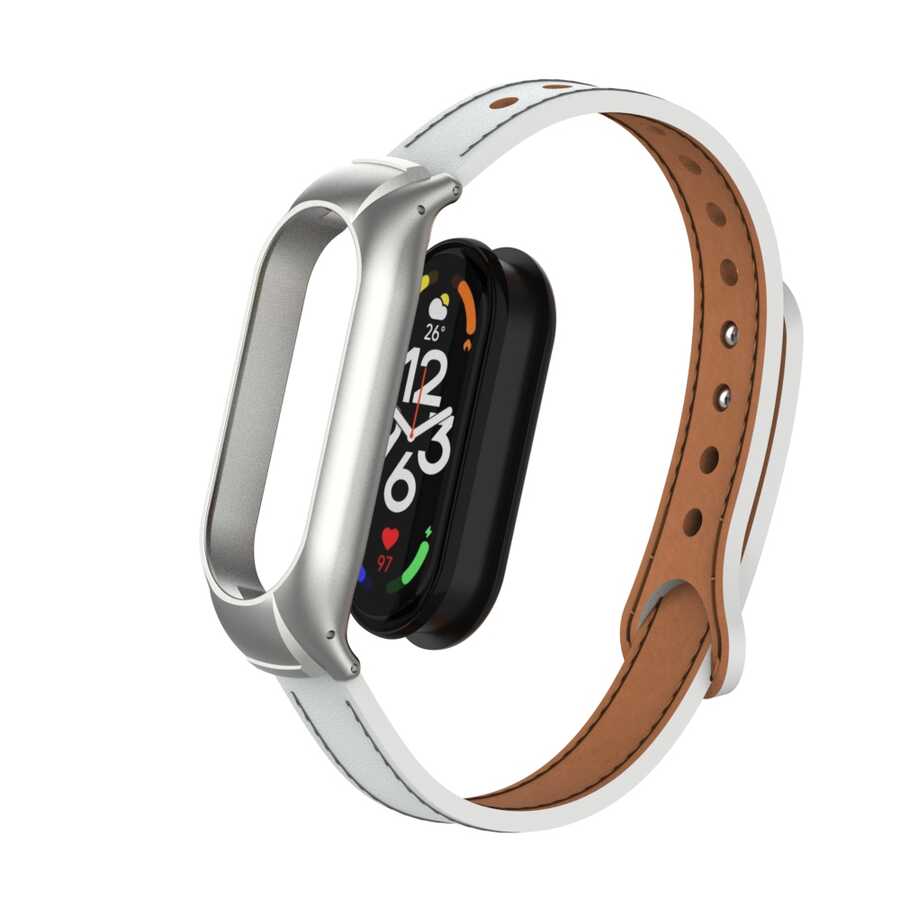 Xiaomi Mi Band 7 KRD-68 Deri Kordon Kahverengi