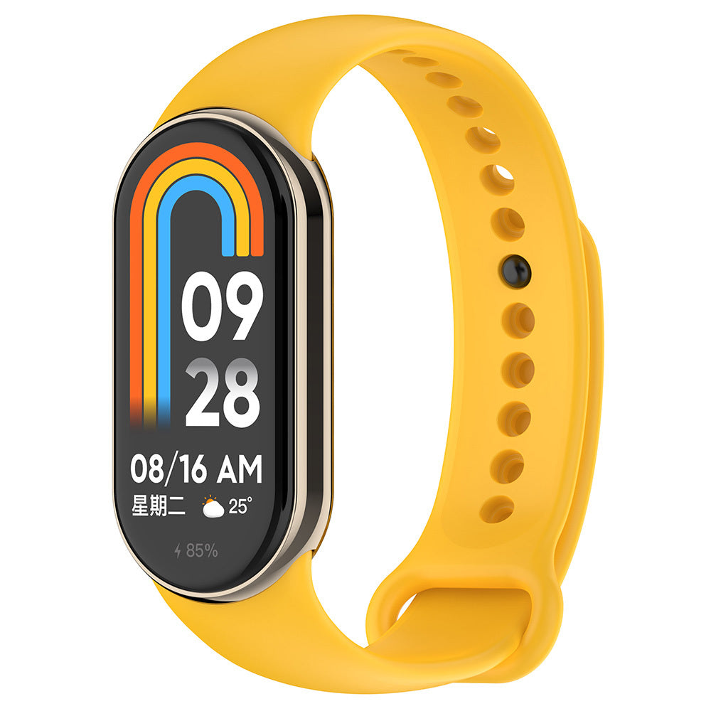Xiaomi Mi Band 8 Serisi Klasik Kordon Silikon Strap Kayış Kum Pembe