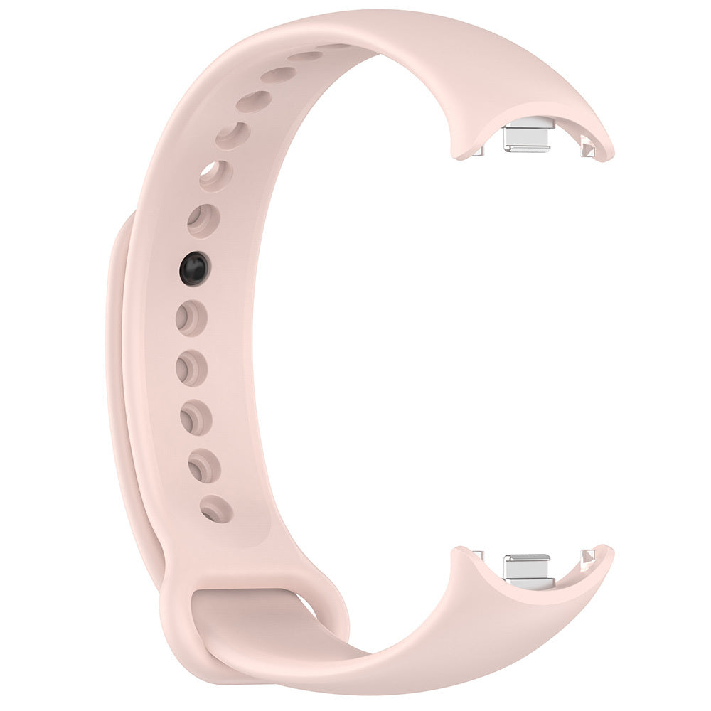 Xiaomi Mi Band 8 Serisi Klasik Kordon Silikon Strap Kayış Kum Pembe