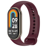 Xiaomi Mi Band 8 Serisi Klasik Kordon Silikon Strap Kayış Koyu Kırmızı