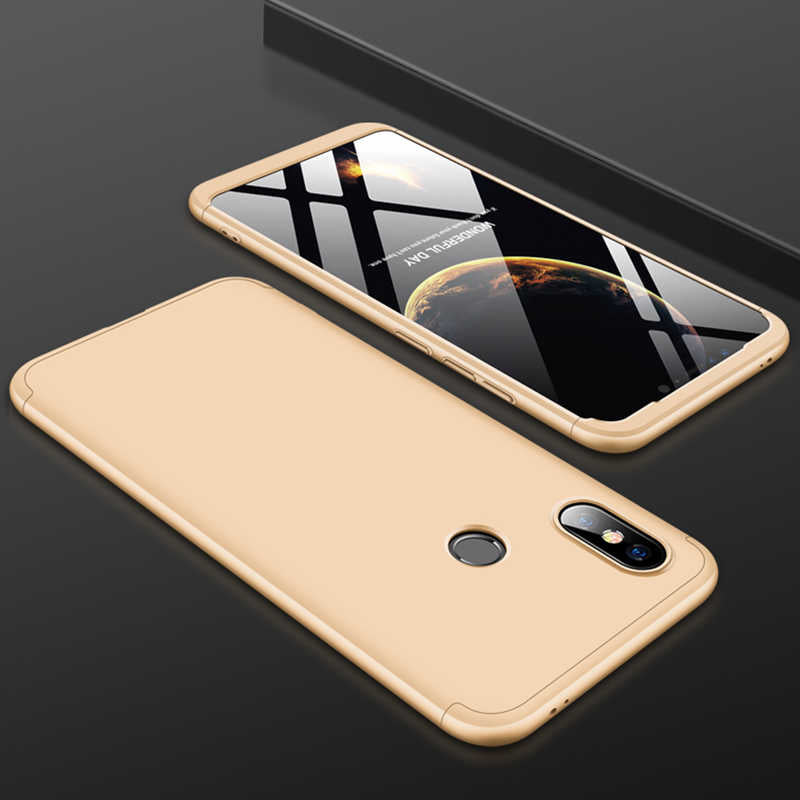 Xiaomi Mi Max 3 Kılıf Zore Ays Kapak Gold
