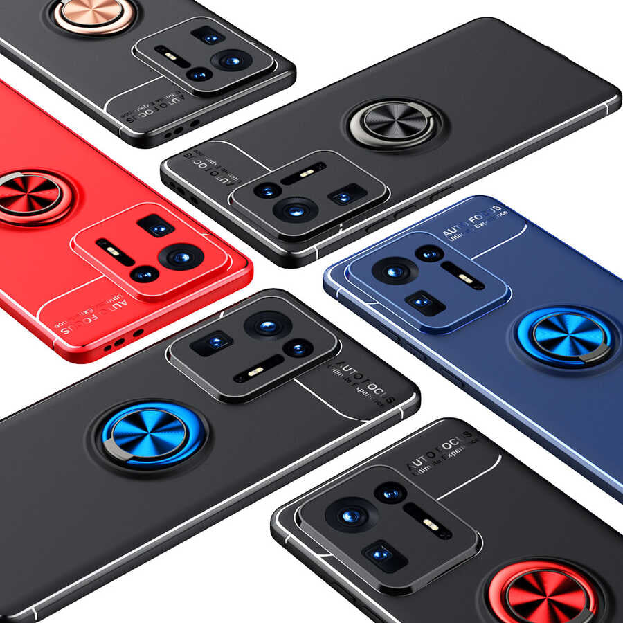 Xiaomi Mi Mix 4 Kılıf Zore Ravel Silikon Kapak Siyah-Mavi