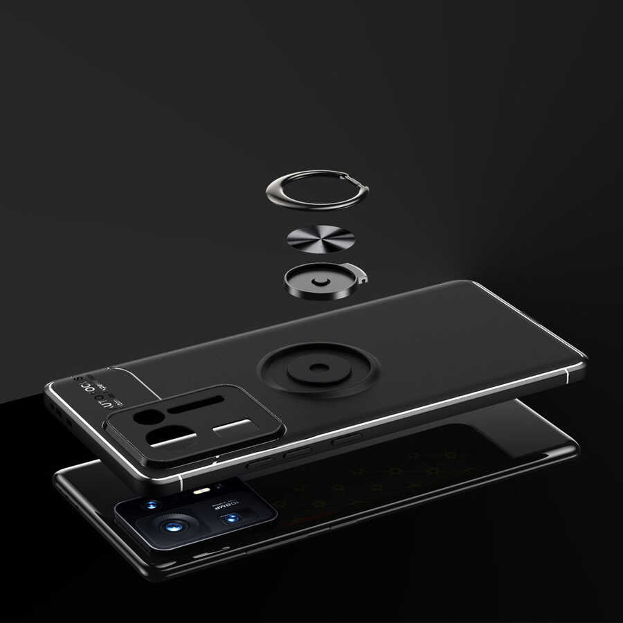 Xiaomi Mi Mix 4 Kılıf Zore Ravel Silikon Kapak Siyah-Mavi