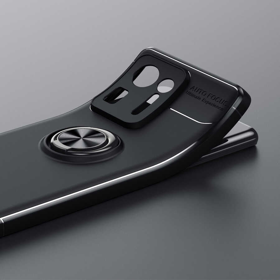 Xiaomi Mi Mix 4 Kılıf Zore Ravel Silikon Kapak Siyah-Mavi
