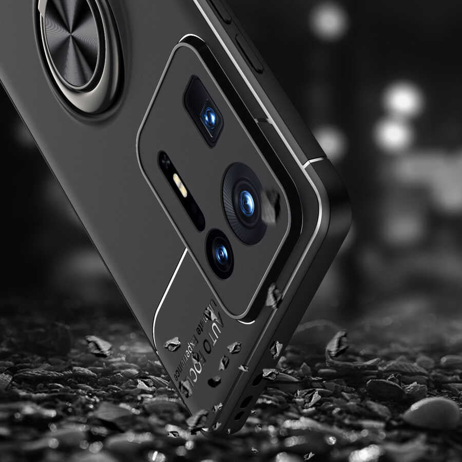 Xiaomi Mi Mix 4 Kılıf Zore Ravel Silikon Kapak Siyah-Mavi