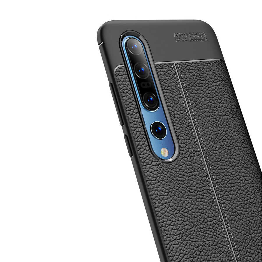 Xiaomi Mi Note 10 Kılıf Zore Niss Silikon Kapak Siyah